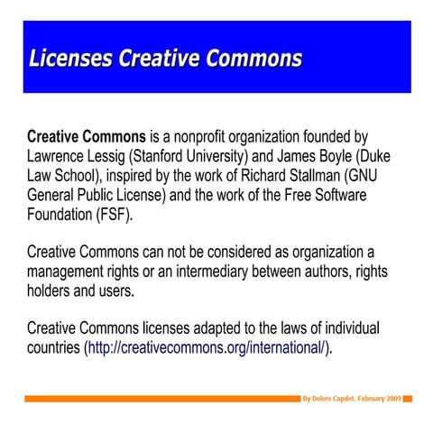 IPT692R: Creative Commons Licenses