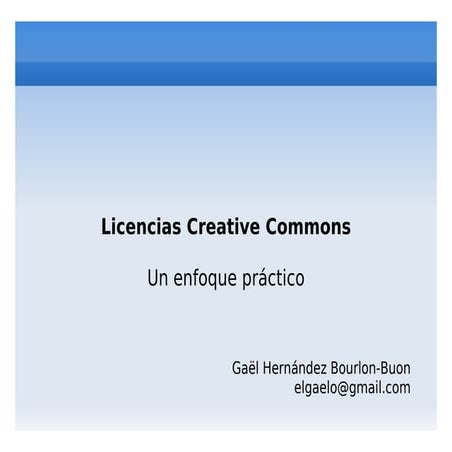 Licencias Creative Commons