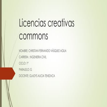 Licencias creativas commons