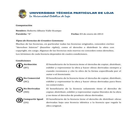 Licencias Creative Commons Atribución