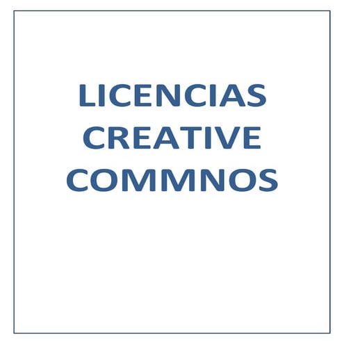 Licencias creative commons 
