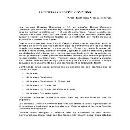 Licencias Creative Commons