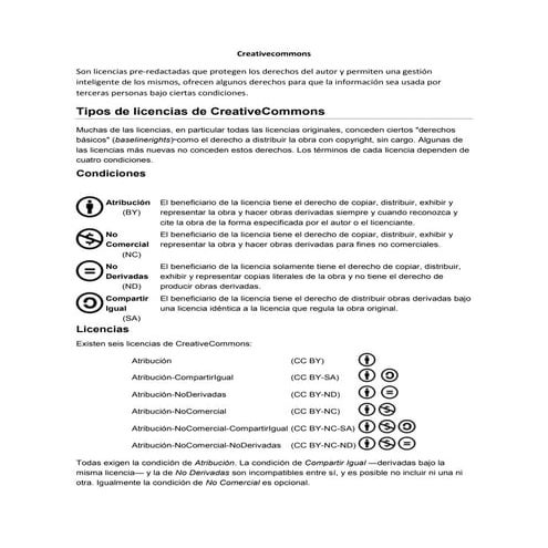 Licencias creative commons