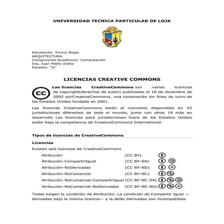 LICENCIAS CREATIVE COMMONS