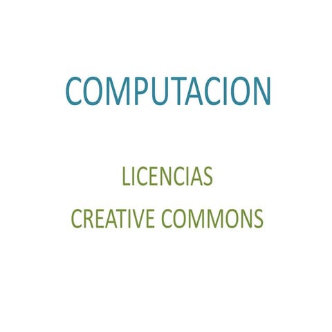 Licencias creative commons