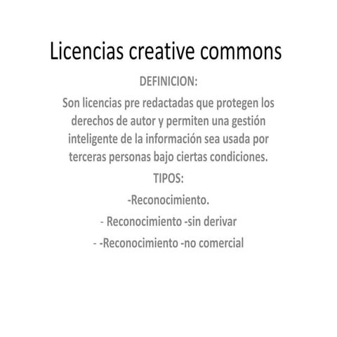 Licencias creative commons