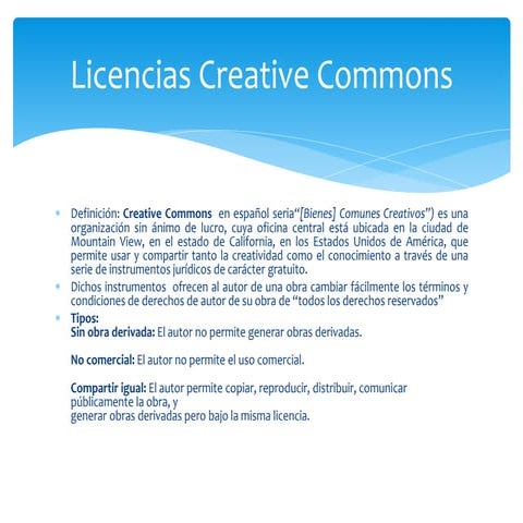 Licencias creative commons