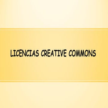 Licencias creative commons
