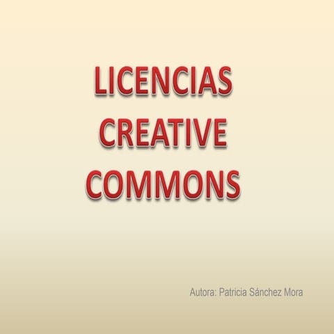 Licencias creative commons