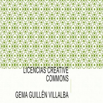 Licencias creative commons. gema guillén