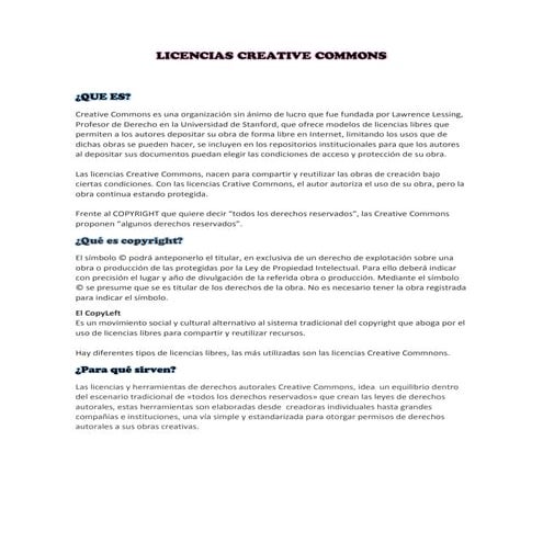 Licencias creative commons