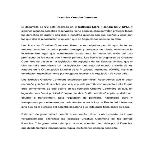 Licencias Creative Commons Doc Ensayo