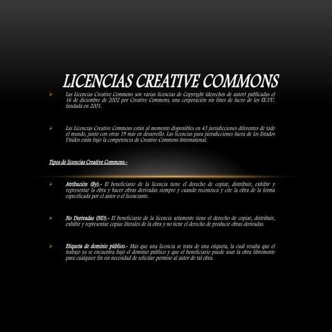 Licencias creative commons   Joselyn Ríos