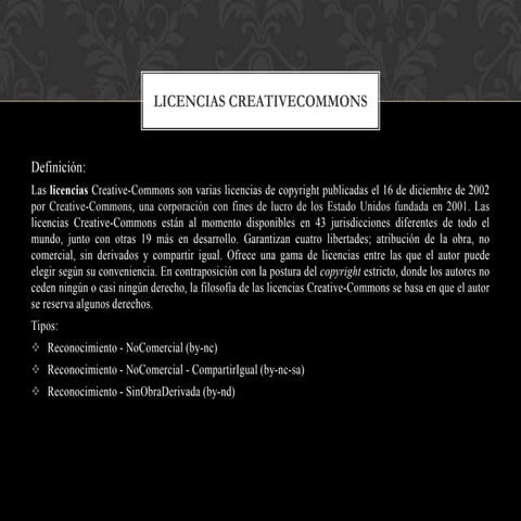 Licencias creativecommons, ofimática-google drive y dropbox