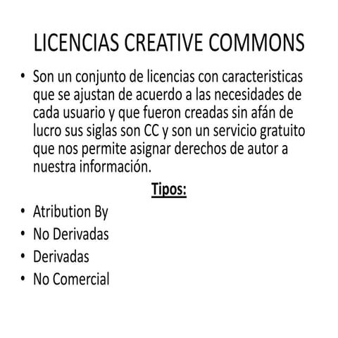Licencias creative commons