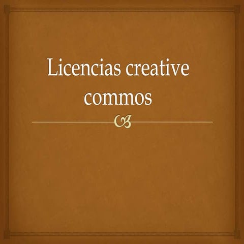 Licencias creative commos
