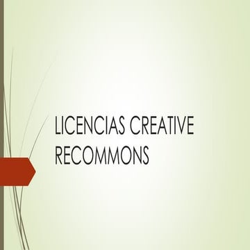 Licencias creative recommons
