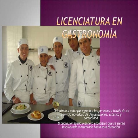 Licenciatura en Gastronomía