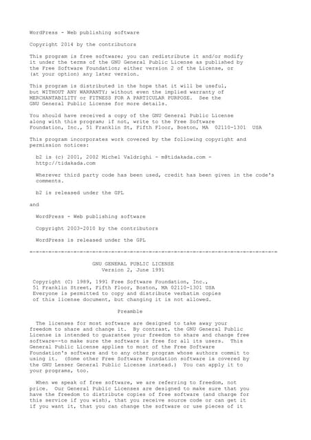 License of Open Source