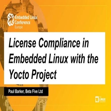 License compliance in embedded linux with the yocto project