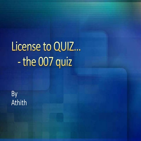 License to quiz
