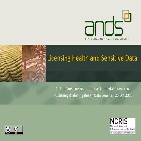Licensing health and sensitive data