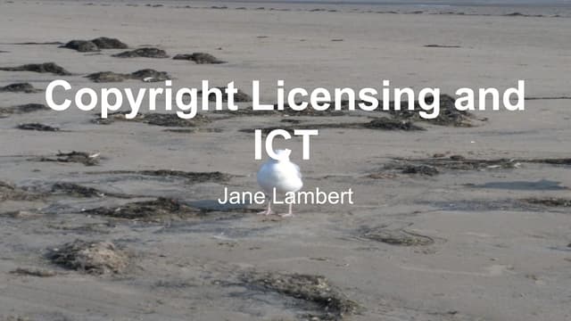 Copyright Licensing and ICT 