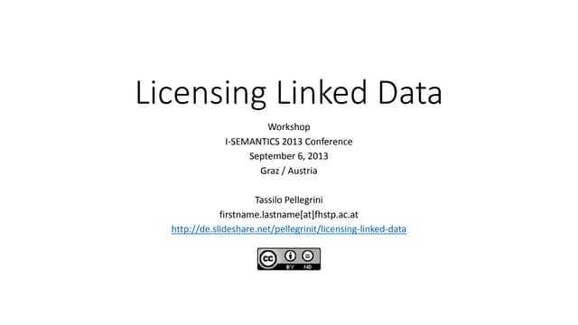 Licensing Linked Data