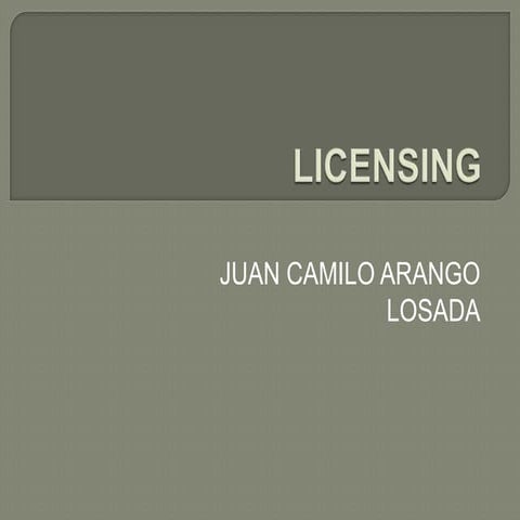 Licensing 