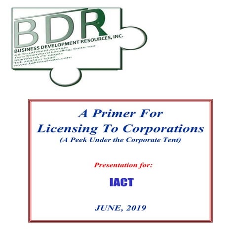 IP Commercialization Workshop | PPTX