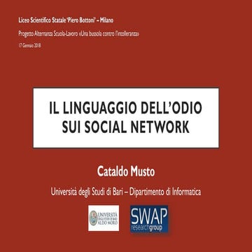 Il Linguaggio dell'Odio sui Social Network