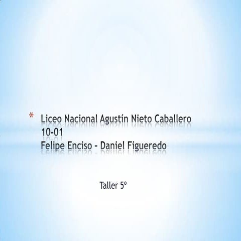 Taller 5 grado 10º