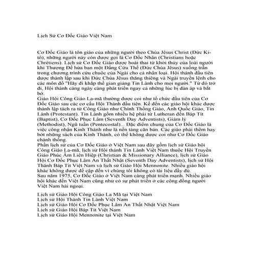 Lich su co doc giao viet nam