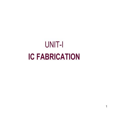 Lic ic fabrication