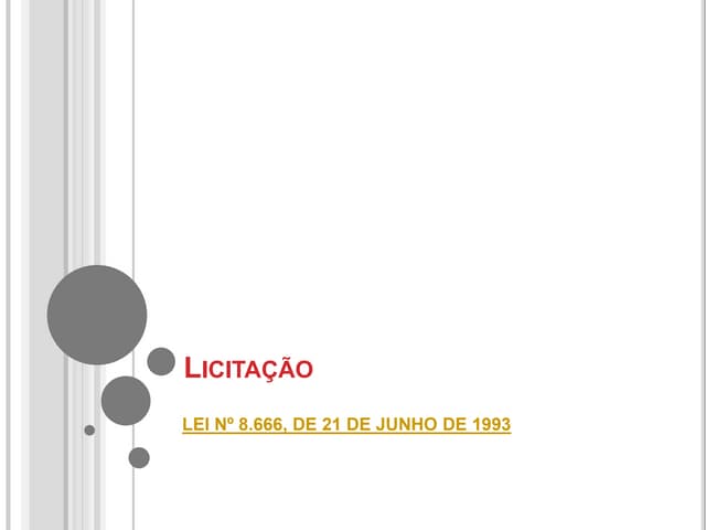 Modalidades de licitação