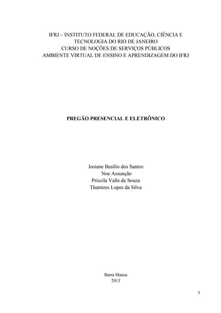 PREGÃO PRESENCIAL E ELETRÔNICO - Pr...