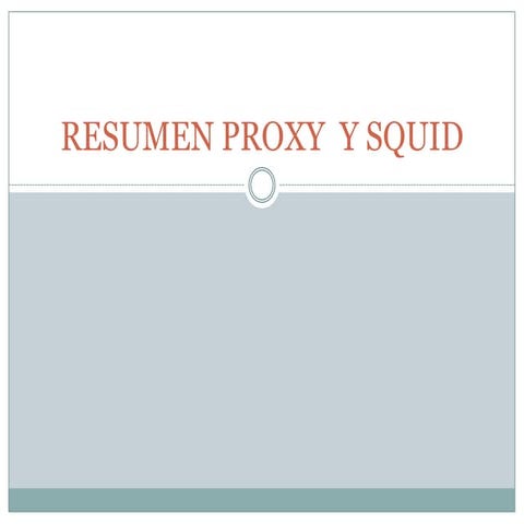 Resumen Servidor Proxy
