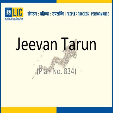 LIC New Children's Jeevan Tarun Plan Presentation Table No 834