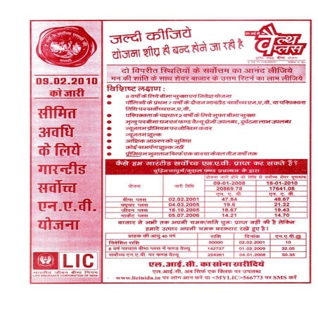 Lic Wealth Plus Misselling