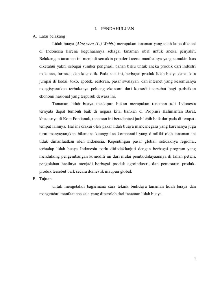 Makalah Lidah Buaya