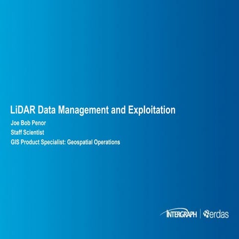 Hawaii Pacific GIS Conference 2012: LiDAR for Intrastructure and Terrian Mapp...