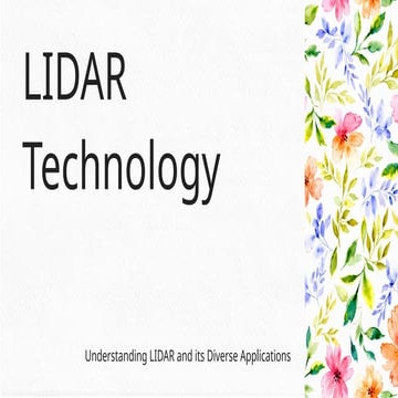 LIDAR Technology and applications of LIDAR.pptx