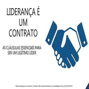 Liderança é um Contrato  