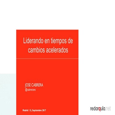Liderando en tiempos de cambios acelerados