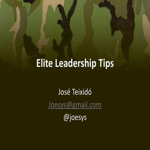 Elite Leadership Tips