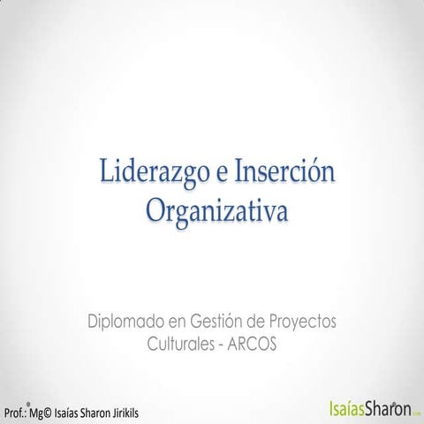 Liderazgo e Inserción Organizativa