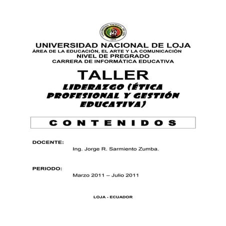 Liderazgo ética profesional y gestión educativa