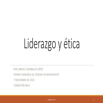 Liderazgo  y ética