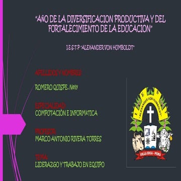 Liderazgo y trabajo en equipo juanjui villa prado zeng rojas alvarado