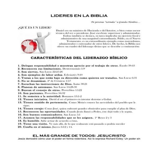 Liderazgo Bíblico